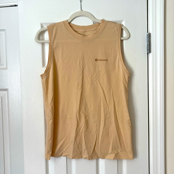 Lululemon Like New Muscle Tank Logo Yellow - Picture 2 of 5